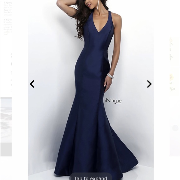 NAVY PROM DRESS - Picture 3 of 4